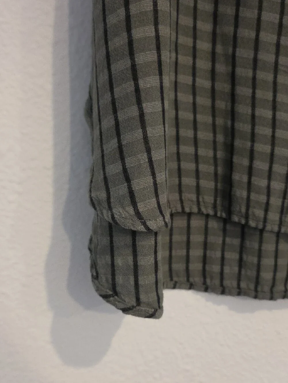 cloth & stone Olive and Black Striped Button-Down Blouse - Picture 8 of 8